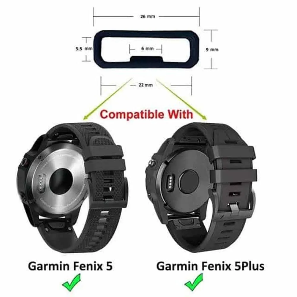 18mm universal watch silicone strap loop keepers - (x4) White