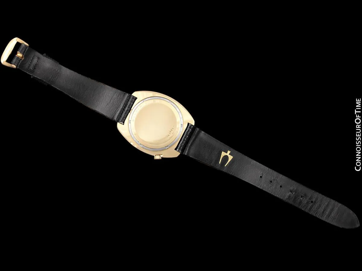 1972 Bulova (Accutron) Accuquartz Retro Mens Day Date Watch - 14K Solid Gold with Diamond