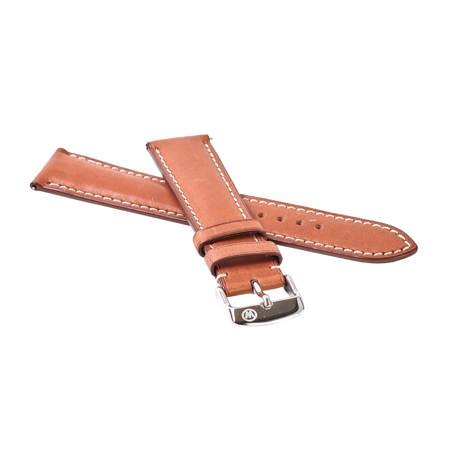 2-Piece Premium Leather Quick Release Watch Strap | Light Brown