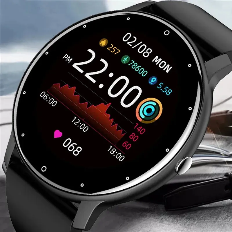 2021 New Fashion Men Smart Watch IP67 Waterproof Bluetooth Call Smartwatches Heart Rate Blood Pressure Monitoring Smartwatch Box