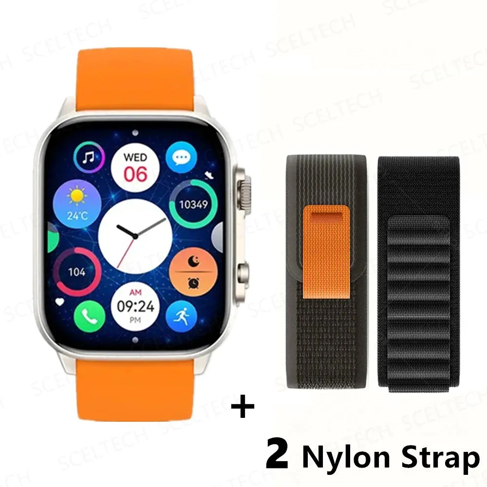 2024 HK9 Pro MAX Smart Watch 9 Mens Women AMOLED HD Screen Heart Rate Blood Pressure NFC Bluetooth Call Smartwatch For Sport