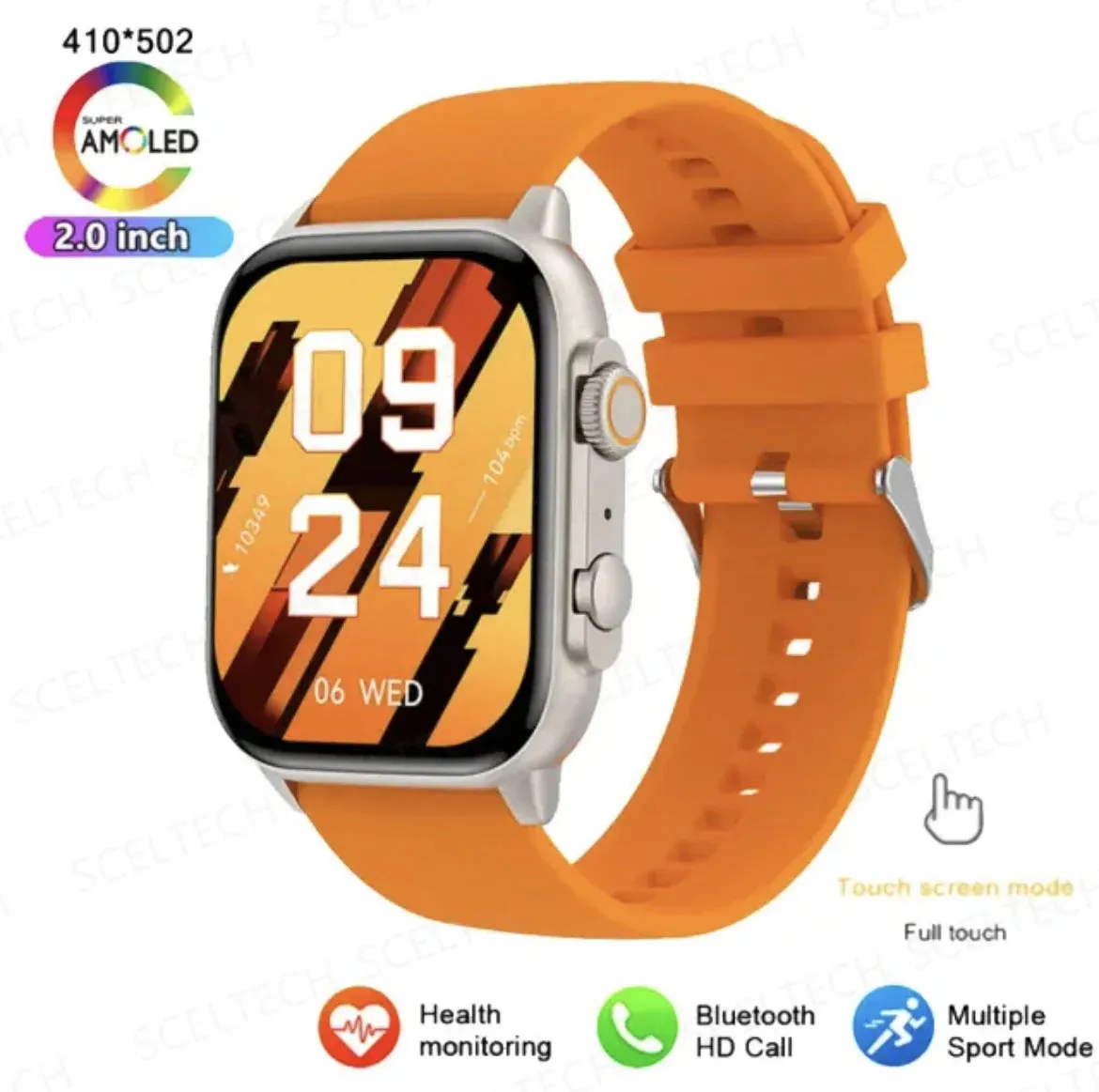 2024 HK9 Pro MAX Smart Watch 9 Mens Women AMOLED HD Screen Heart Rate Blood Pressure NFC Bluetooth Call Smartwatch For Sport