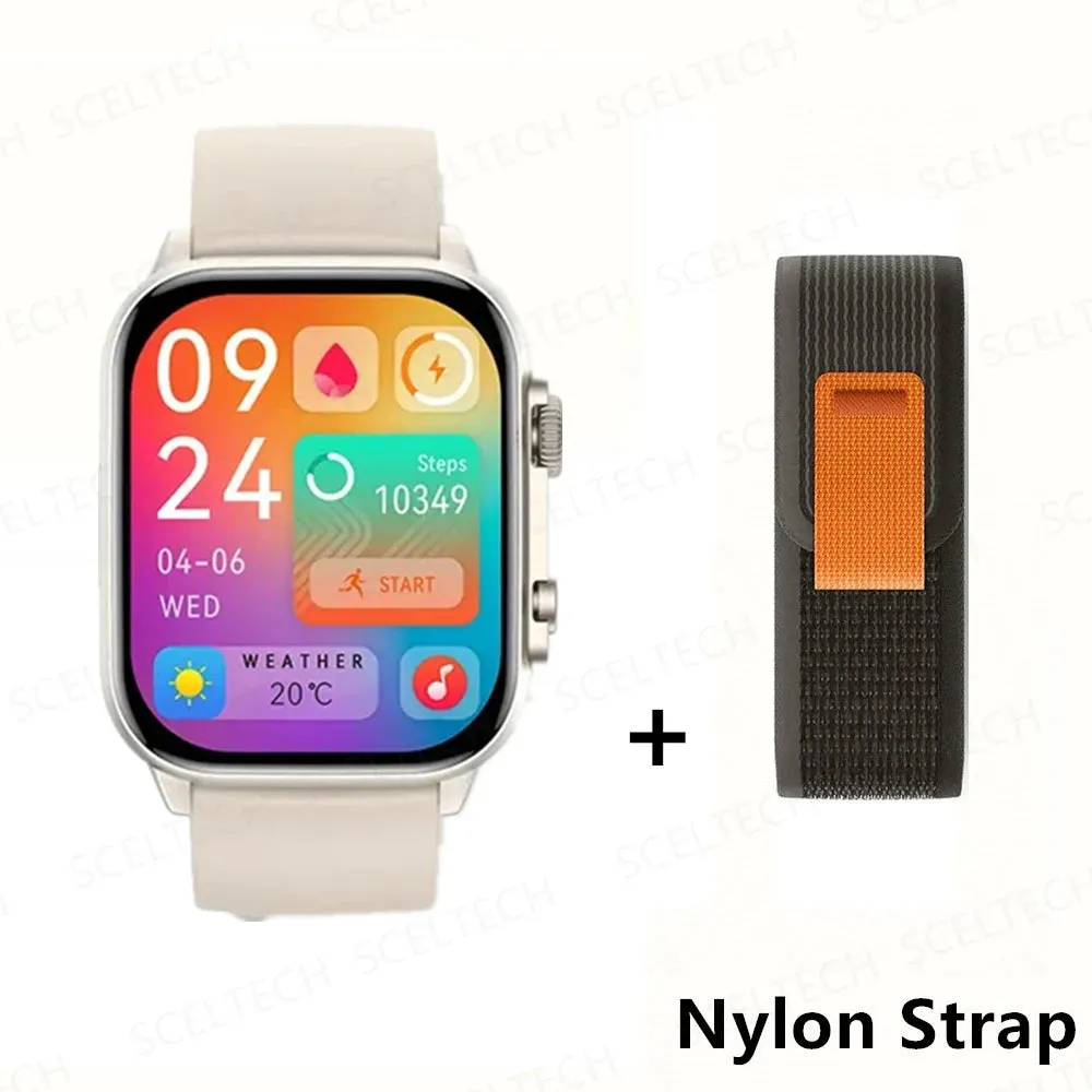 2024 HK9 Pro MAX Smart Watch 9 Mens Women AMOLED HD Screen Heart Rate Blood Pressure NFC Bluetooth Call Smartwatch For Sport