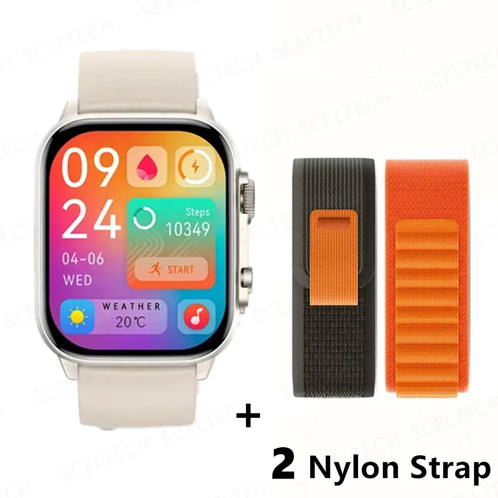 2024 HK9 Pro MAX Smart Watch 9 Mens Women AMOLED HD Screen Heart Rate Blood Pressure NFC Bluetooth Call Smartwatch For Sport