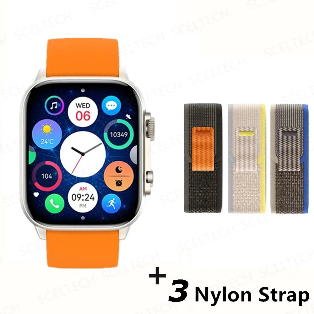 2024 HK9 Pro MAX Smart Watch 9 Mens Women AMOLED HD Screen Heart Rate Blood Pressure NFC Bluetooth Call Smartwatch For Sport