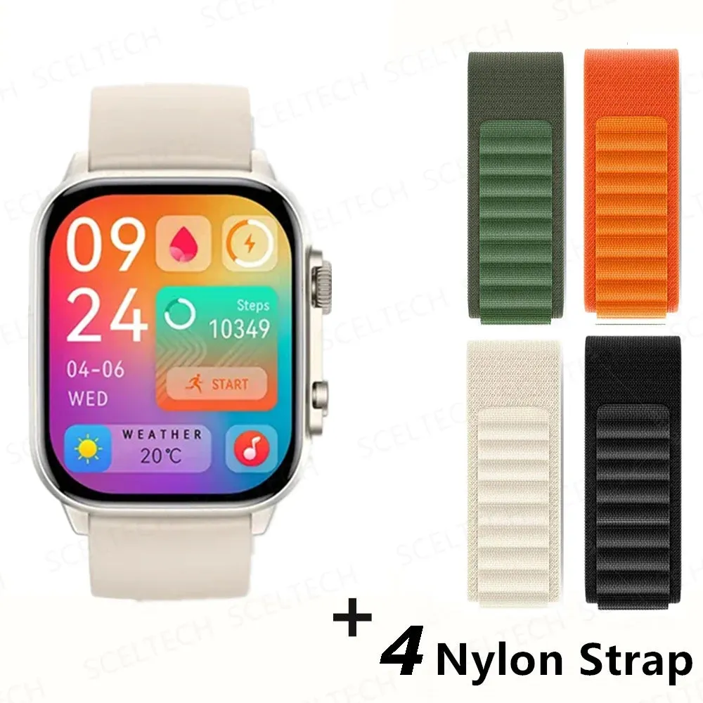2024 HK9 Pro MAX Smart Watch 9 Mens Women AMOLED HD Screen Heart Rate Blood Pressure NFC Bluetooth Call Smartwatch For Sport