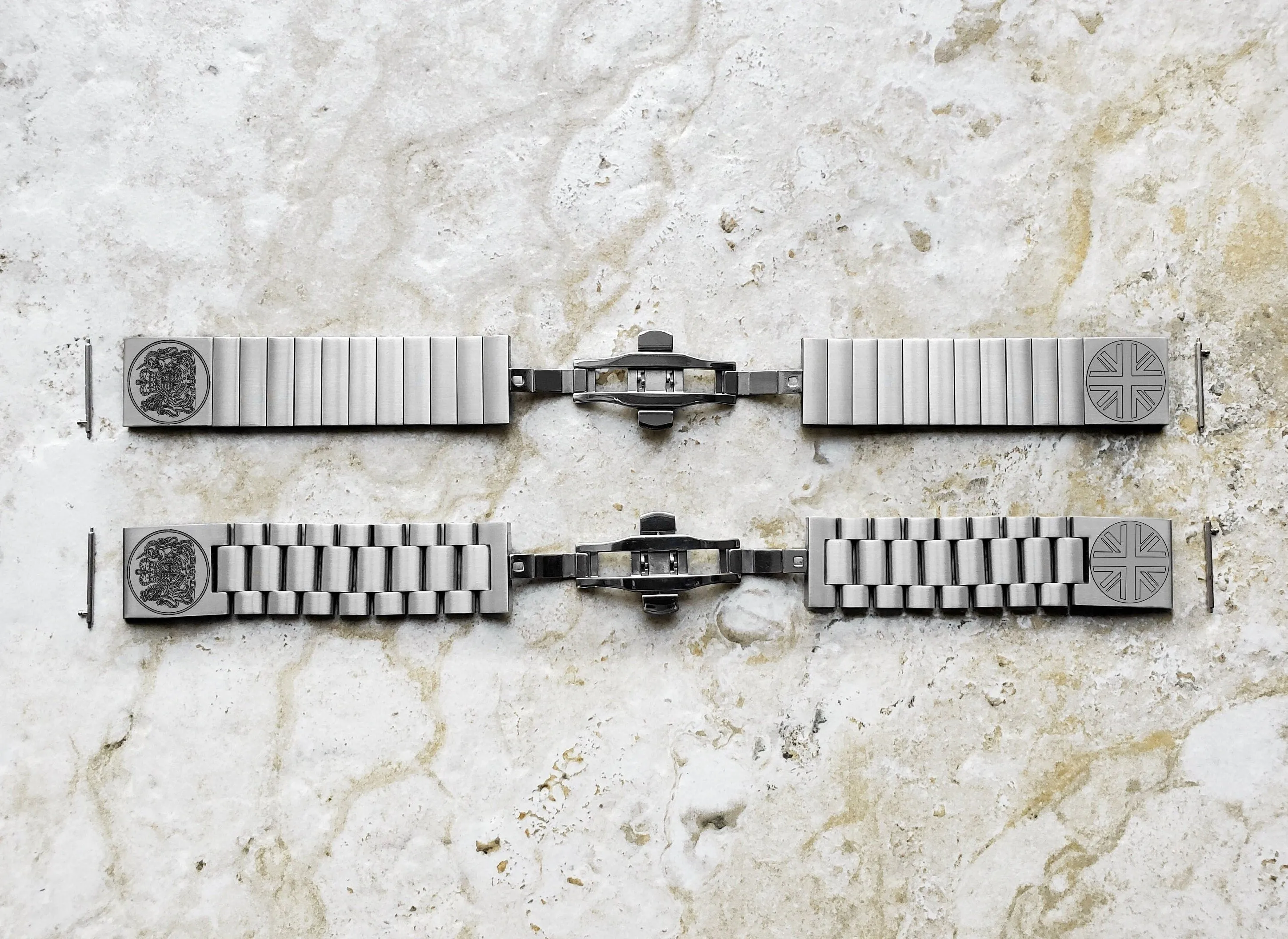 22mm 24mm 25mm Lugs Watch Band Great Britain UK Symbols for Traditional Casual Luxury and Smartwatches Engraved Silver Stainless Steel Strap UKS