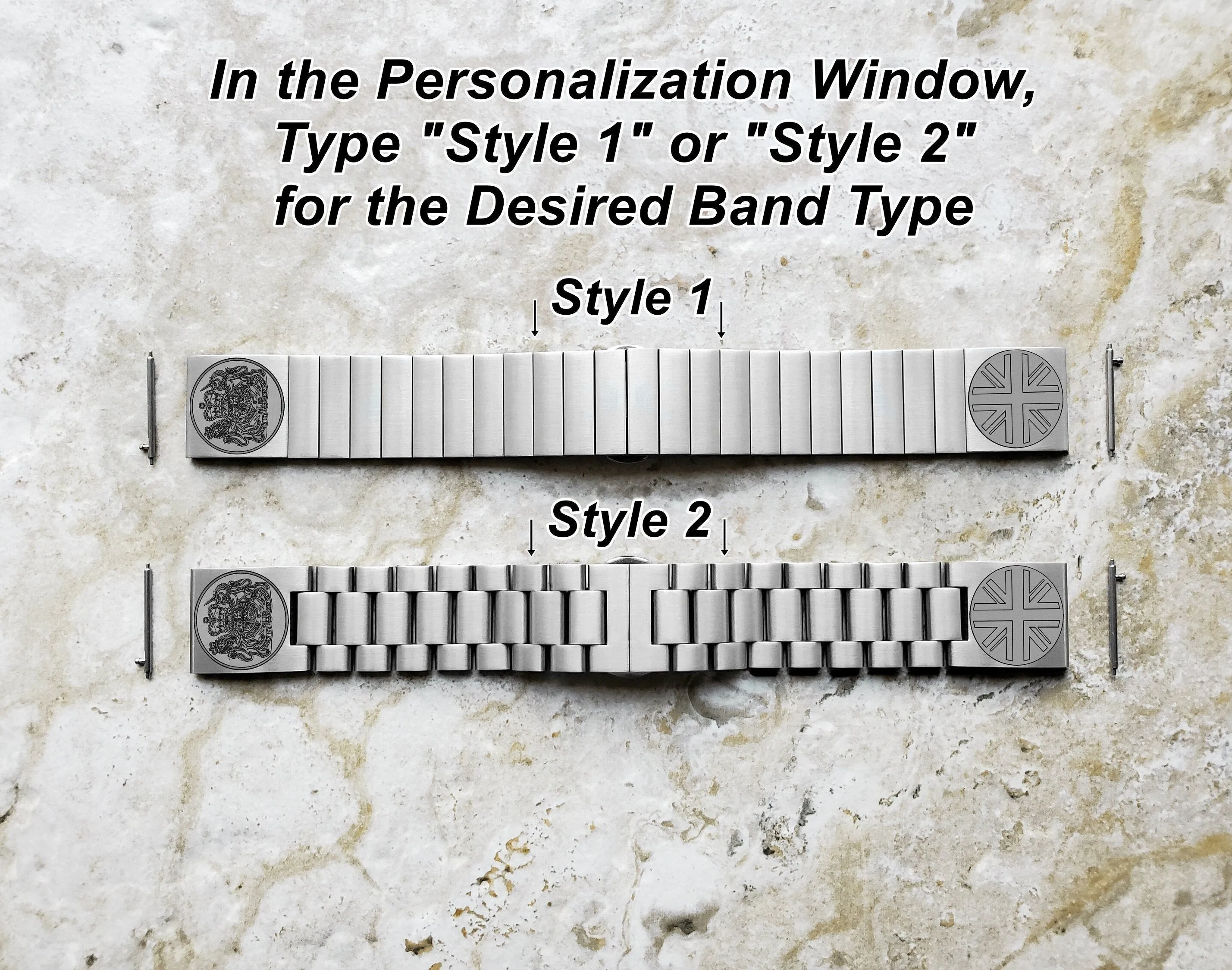22mm 24mm 25mm Lugs Watch Band Great Britain UK Symbols for Traditional Casual Luxury and Smartwatches Engraved Silver Stainless Steel Strap UKS