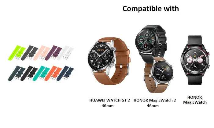 22mm Silicone Watch Strap Pack of 10
