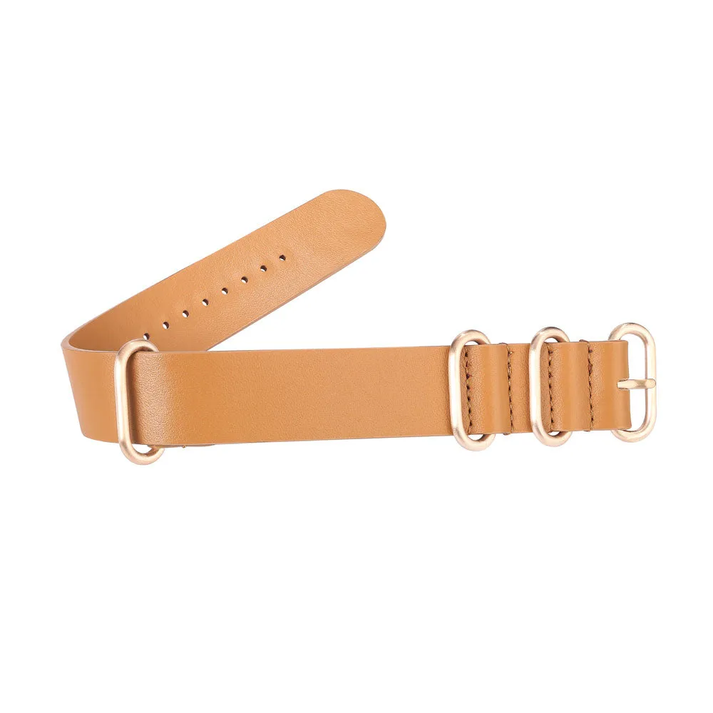 22mm Wide Cowhide Strap(Gold Buckle)| Suitable for all watches with 22mm lug width