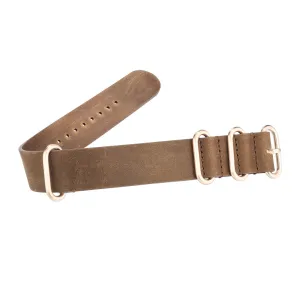 22mm Wide Cowhide Strap(Gold Buckle)| Suitable for all watches with 22mm lug width