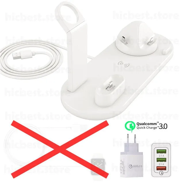 3 in 1 Wireless Charging Induction Charger Stand for iPhone X XS Max XR 8 Airpods Apple Watch 2 in 1 Docking Dock Station 3in1