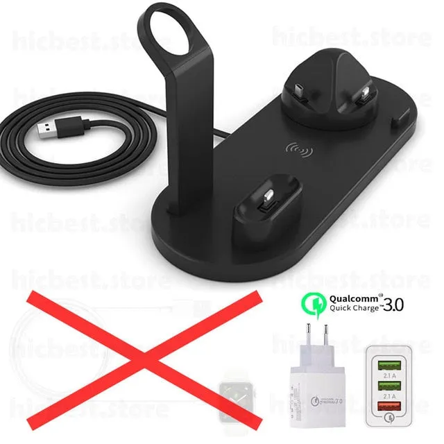3 in 1 Wireless Charging Induction Charger Stand for iPhone X XS Max XR 8 Airpods Apple Watch 2 in 1 Docking Dock Station 3in1