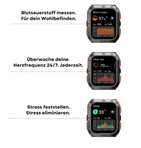 360° FITSmartWatch Titan M3 (Modell 2025)