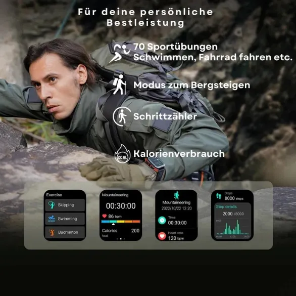 360° FITSmartWatch Titan M3 (Modell 2025)
