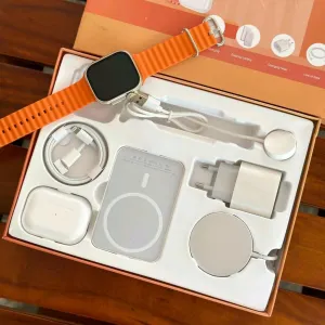 49mm Smartwatch Ultra 6-in-1 Combo – AirPods Pro, MagSafe Battery, Wireless Charger & Cable