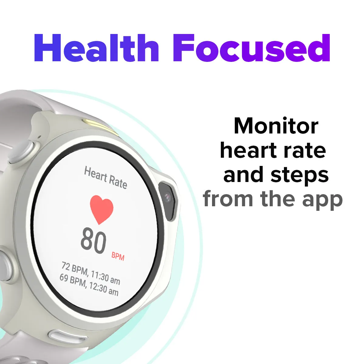 4G eSIM Kids Smartwatch with GPS Tracking, Video Call (Round) | myFirst Fone R2
