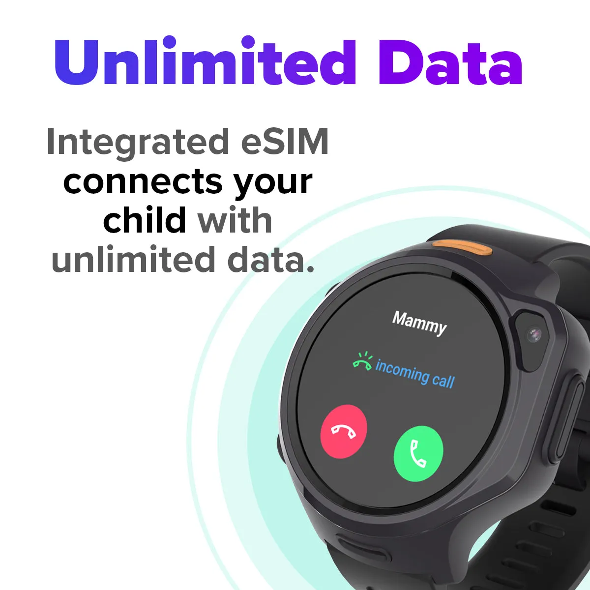 4G eSIM Kids Smartwatch with GPS Tracking, Video Call (Round) | myFirst Fone R2