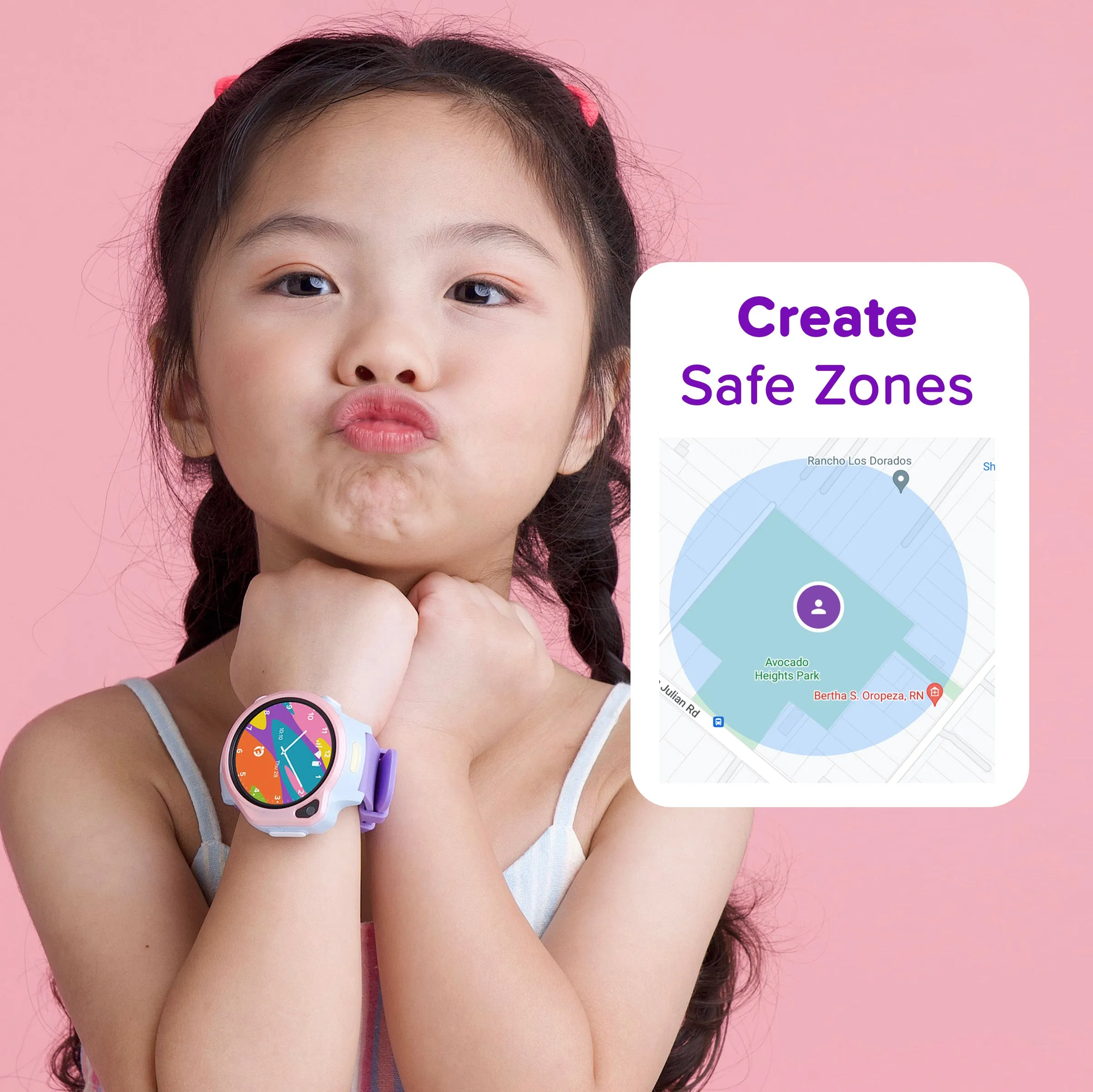 4G Kids Smartwatch with GPS Tracking, Video Call (Square) | myFirst Fone S3