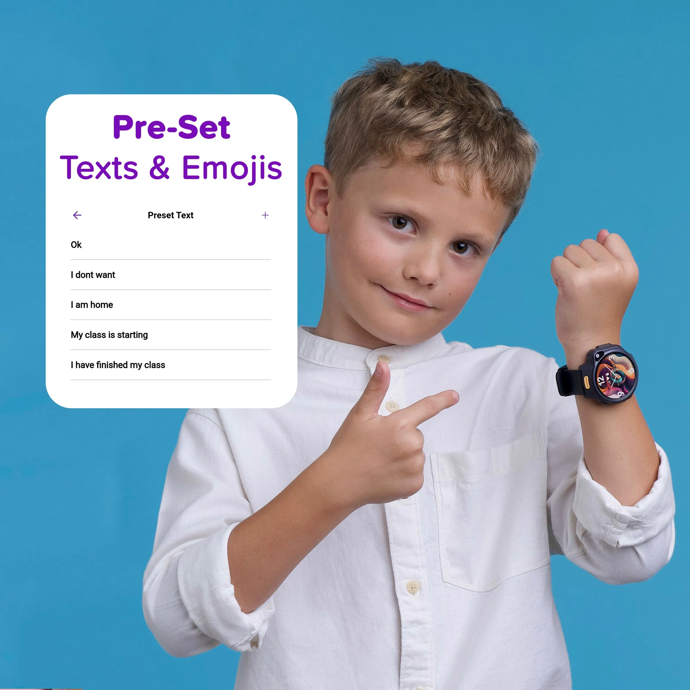4G Kids Smartwatch with GPS Tracking, Video Call (Square) | myFirst Fone S3