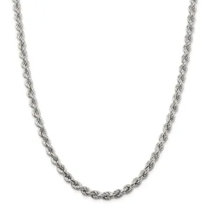 925 Sterling Silver 6.4mm Rope Chain-18inch Pure Silver Necklace For Men Women