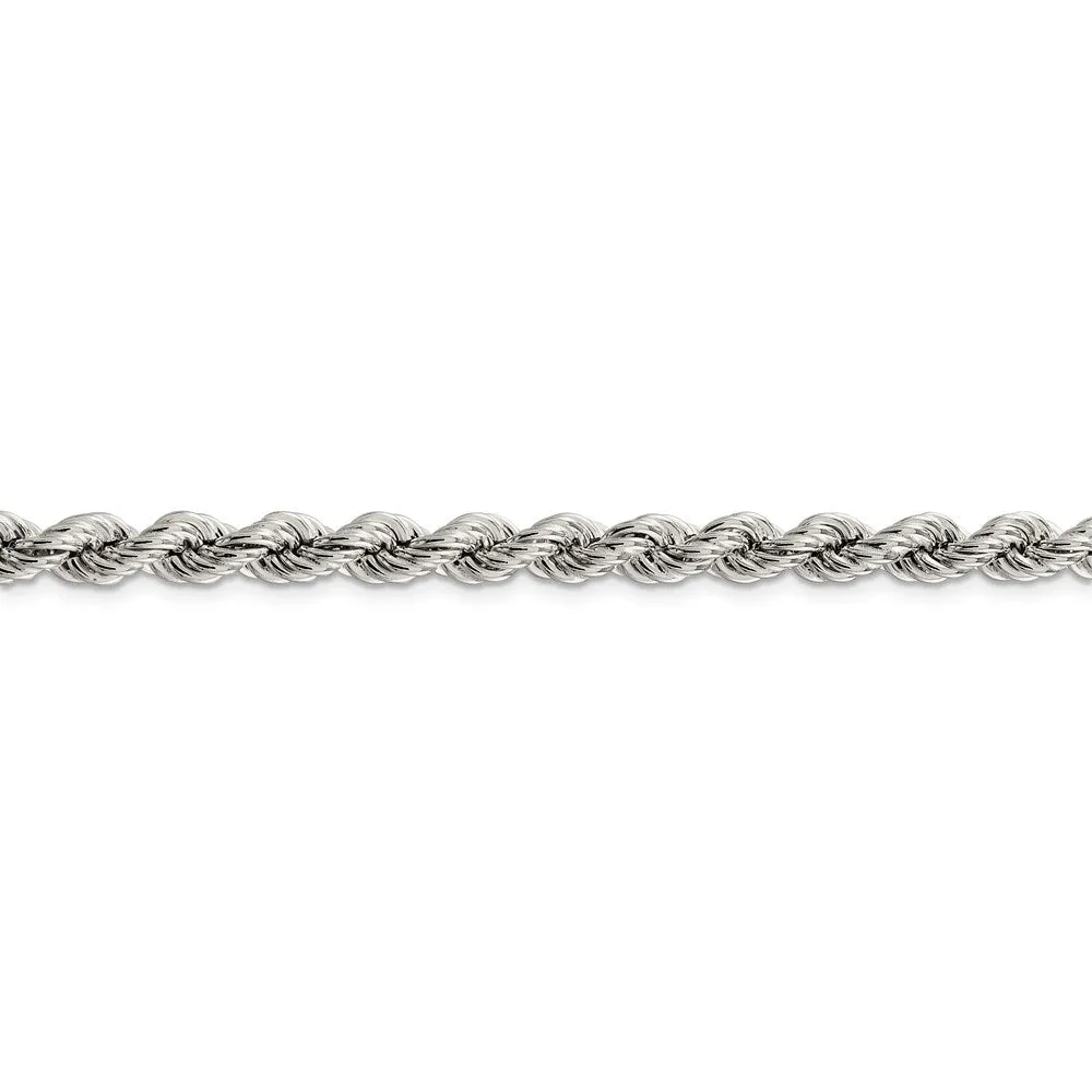 925 Sterling Silver 6.4mm Rope Chain-18inch Pure Silver Necklace For Men Women