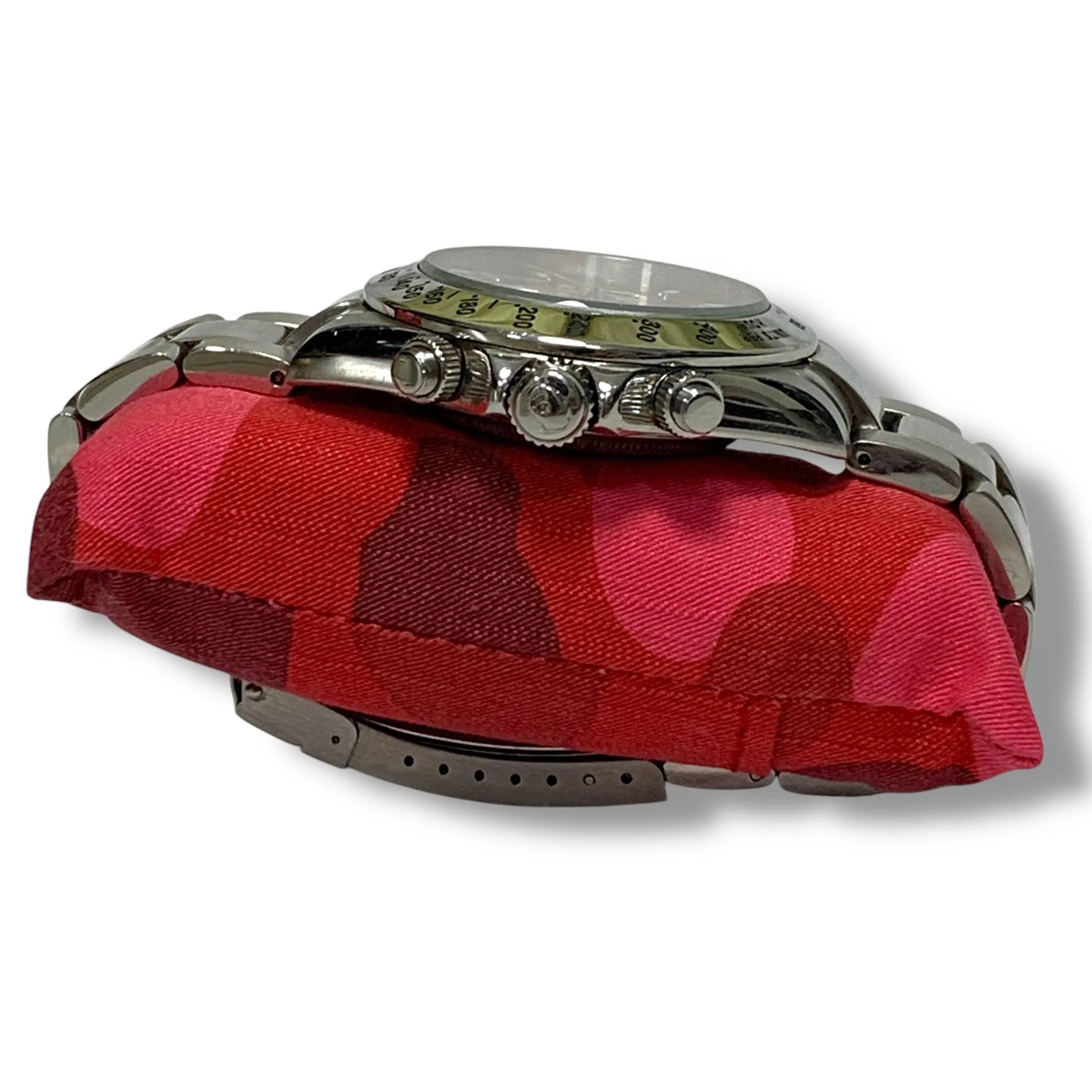 A Bathing Ape Bape Camo Type 3 Daytona Automatic Bapex Watch Red