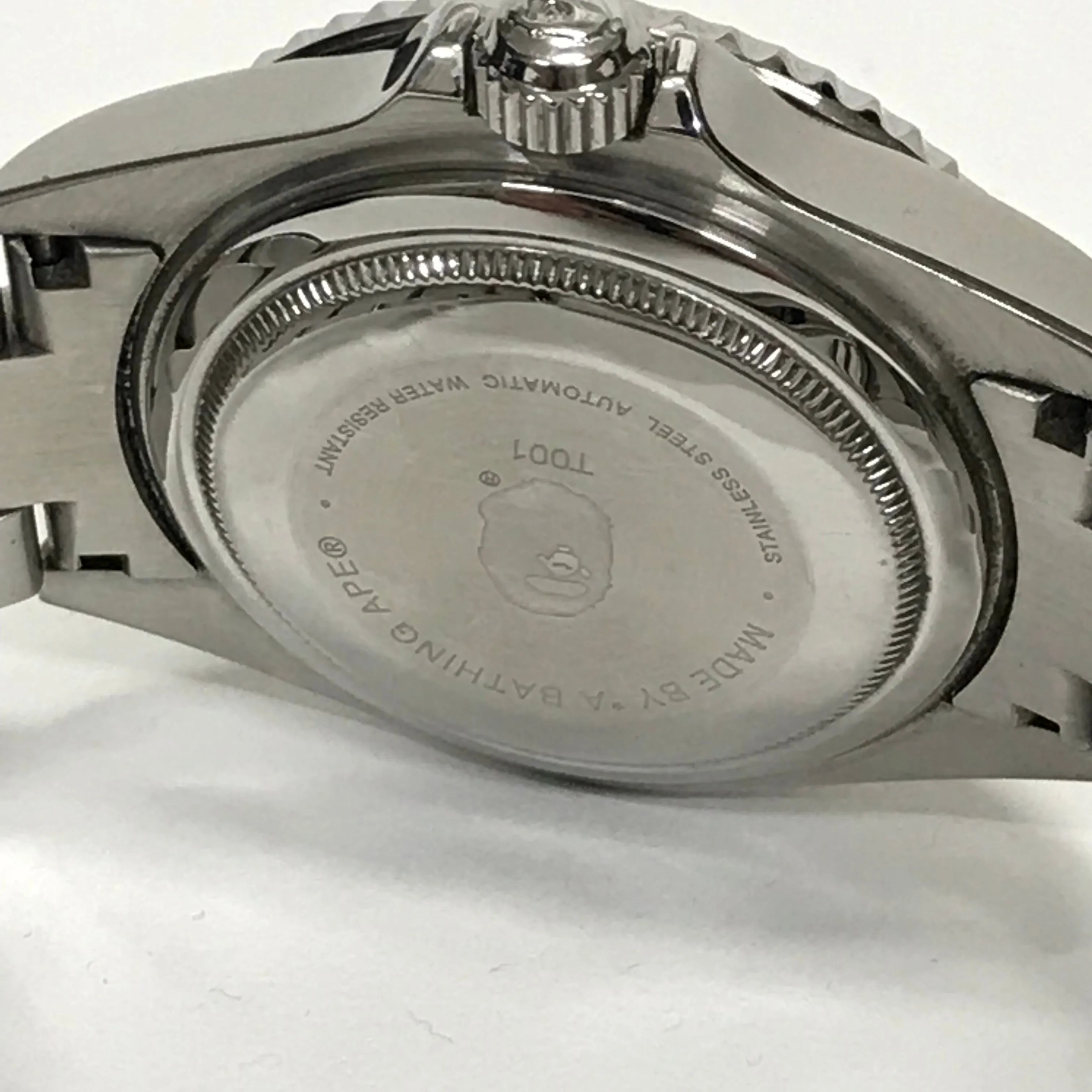 A Bathing Ape Bape Line 1st Camo Type 1 Bapex Watch Silver