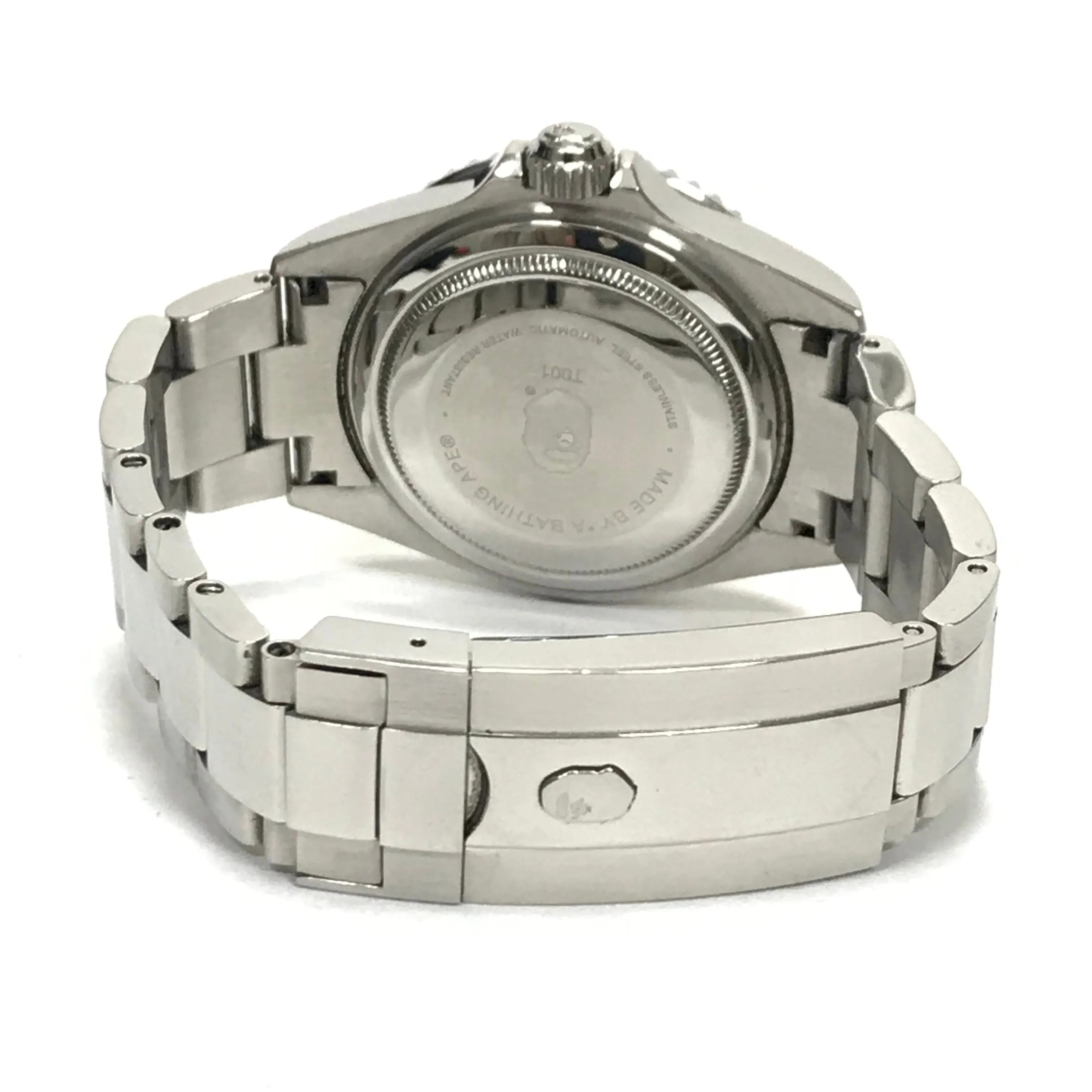 A Bathing Ape Bape Line 1st Camo Type 1 Bapex Watch Silver