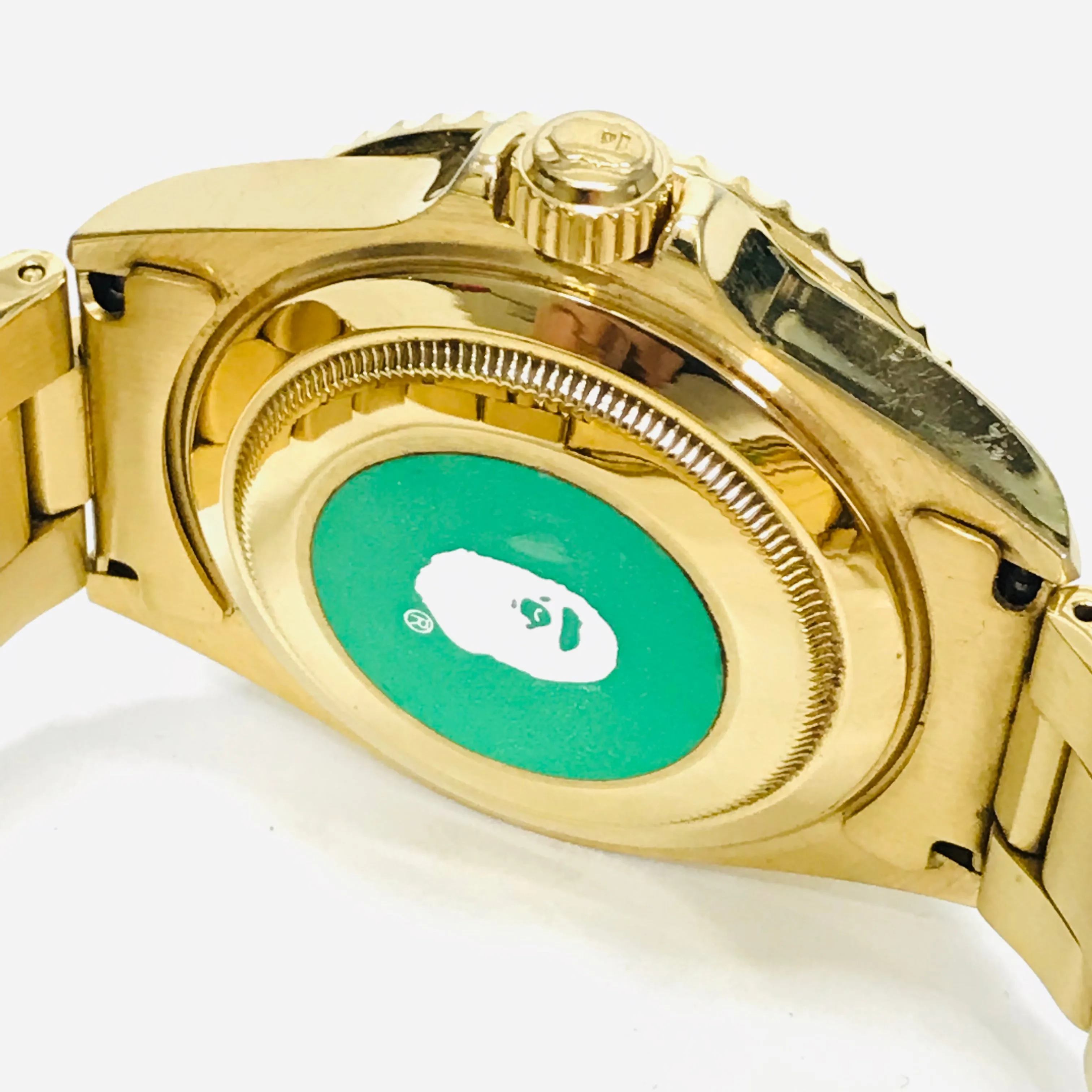 A Bathing Ape Bape Type 2 Sarumariner Bapex Watch Gold