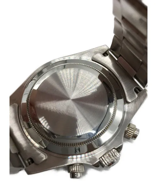 A Bathing Ape Bape Type 3 Daytona Bapex Watch Silver/Black