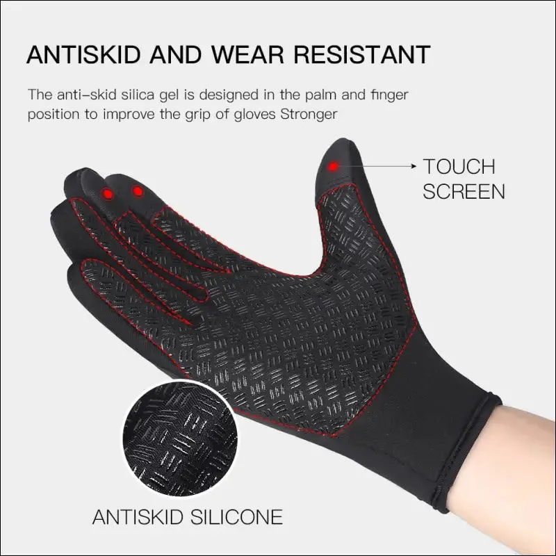 A0001 unisex touchscreen winter thermal warm full finger gloves for cycling bicycle bike ski