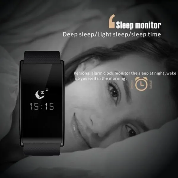 A58 Smart Bracelet Blood Pressure Health Tracker Heart Rate Sports Watch Golden