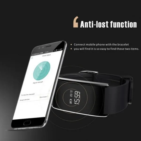 A58 Smart Bracelet Blood Pressure Health Tracker Heart Rate Sports Watch Golden