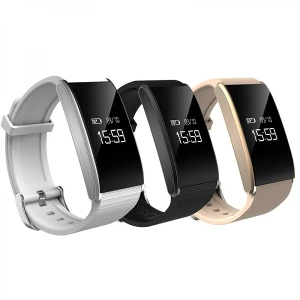 A58 Smart Bracelet Blood Pressure Health Tracker Heart Rate Sports Watch Golden