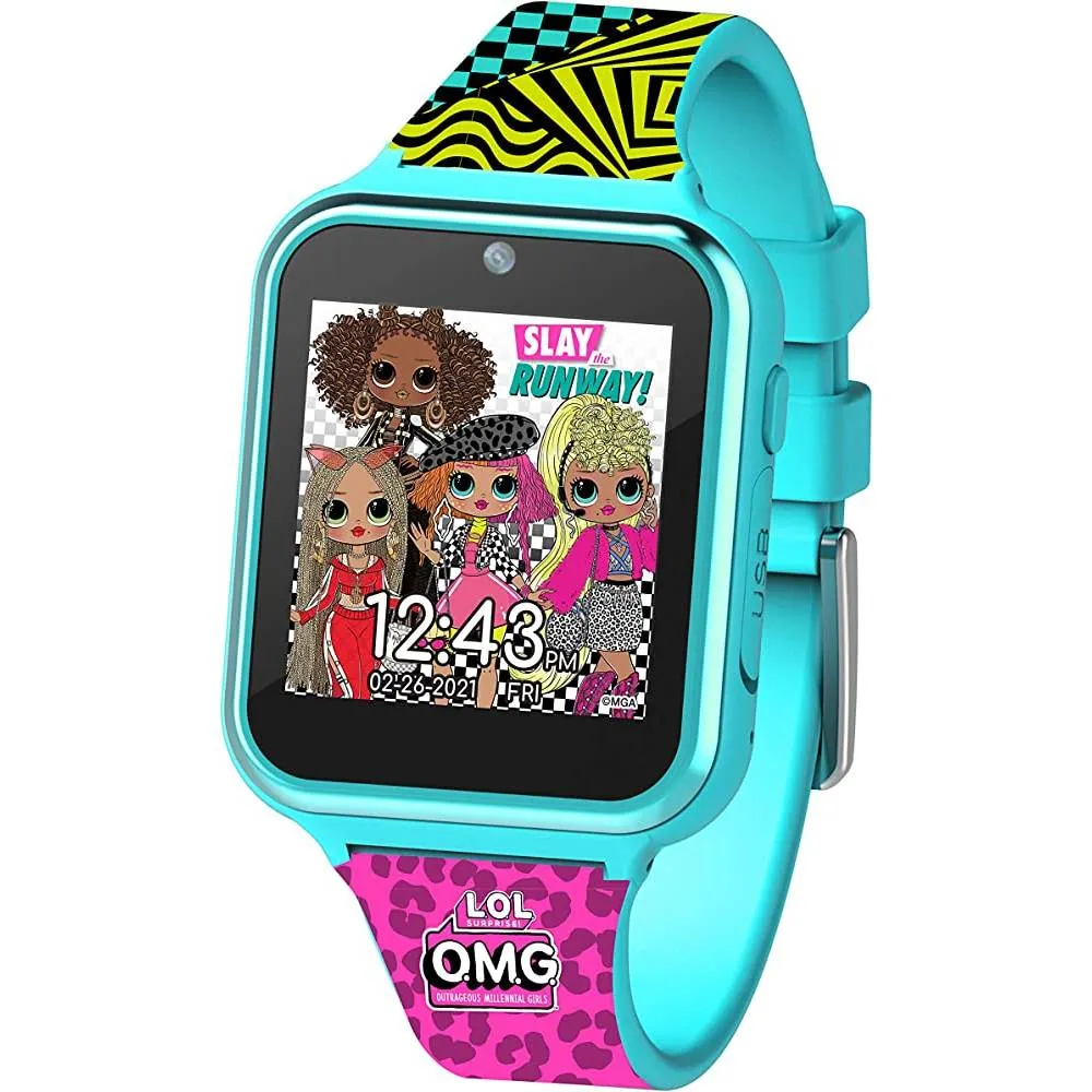Accutime Kids LOL Surprise Checker Pink Educational Learning Touchscreen Smart Watch Toy for Girls, Boys, Toddlers - Selfie Cam, Learning Games, Alarm, Calculator, Pedometer & More (Model: LOL4296AZ) | Multiple Colors