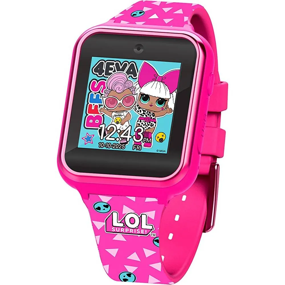 Accutime Kids LOL Surprise Checker Pink Educational Learning Touchscreen Smart Watch Toy for Girls, Boys, Toddlers - Selfie Cam, Learning Games, Alarm, Calculator, Pedometer & More (Model: LOL4296AZ) | Multiple Colors