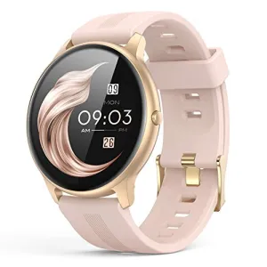AGPTEK Smartwatch for Women - IP68 Waterproof, Heart Rate Monitor, Pink (LW11)