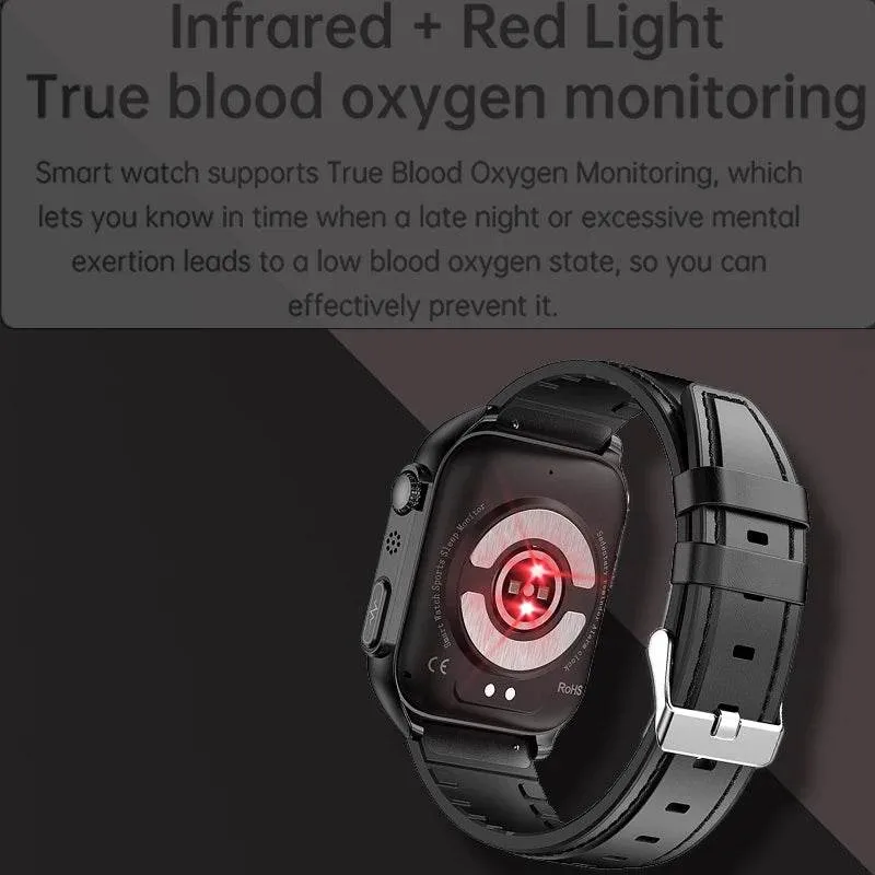 AI Voice Assistant Bluetooth Call Automatic Infrared Blood Oxygen Health Watch IP67