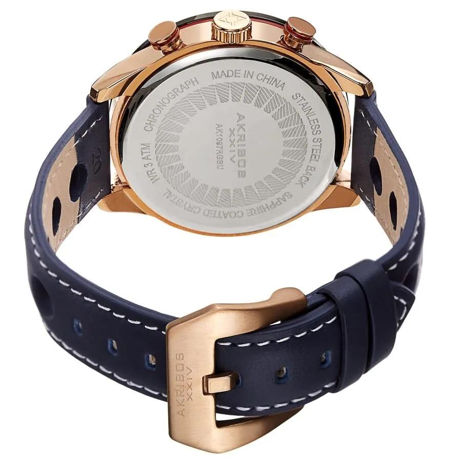 Akribos Xxiv Quartz Blue Dial Men's Watch AK1097RGBU