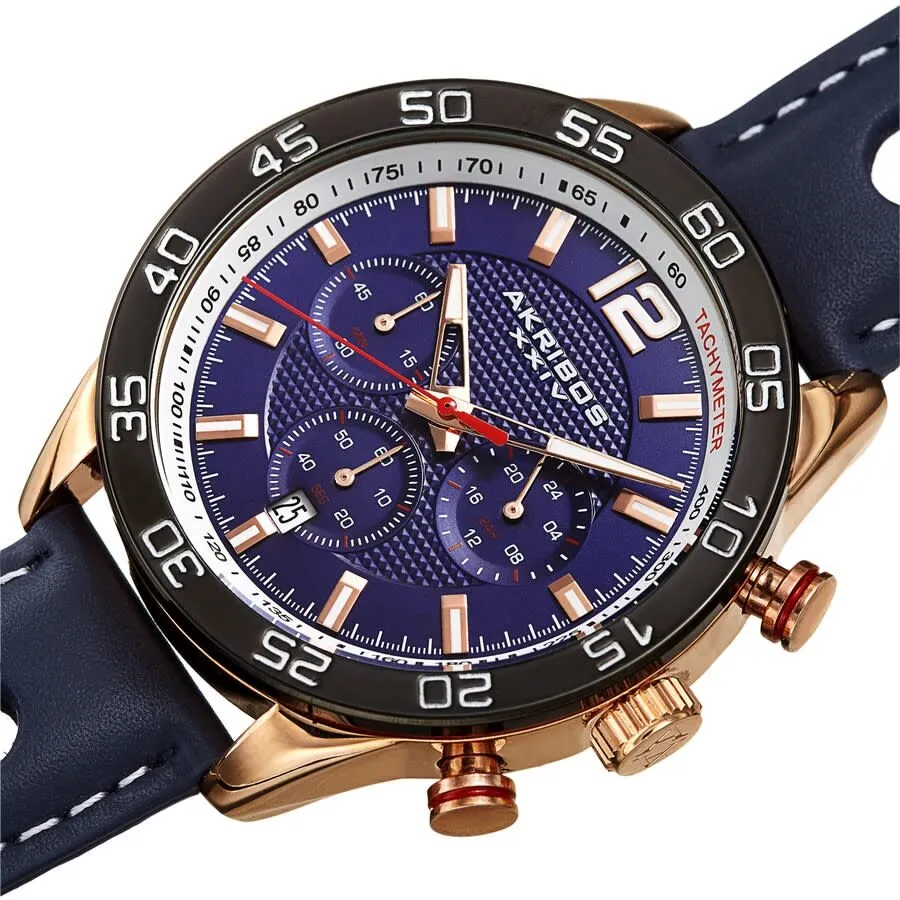 Akribos Xxiv Quartz Blue Dial Men's Watch AK1097RGBU