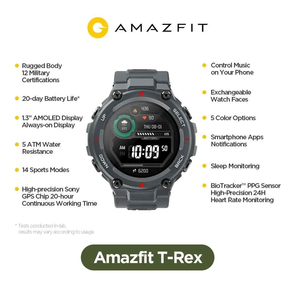 Amazfit T-Rex Smartwatch With GPS