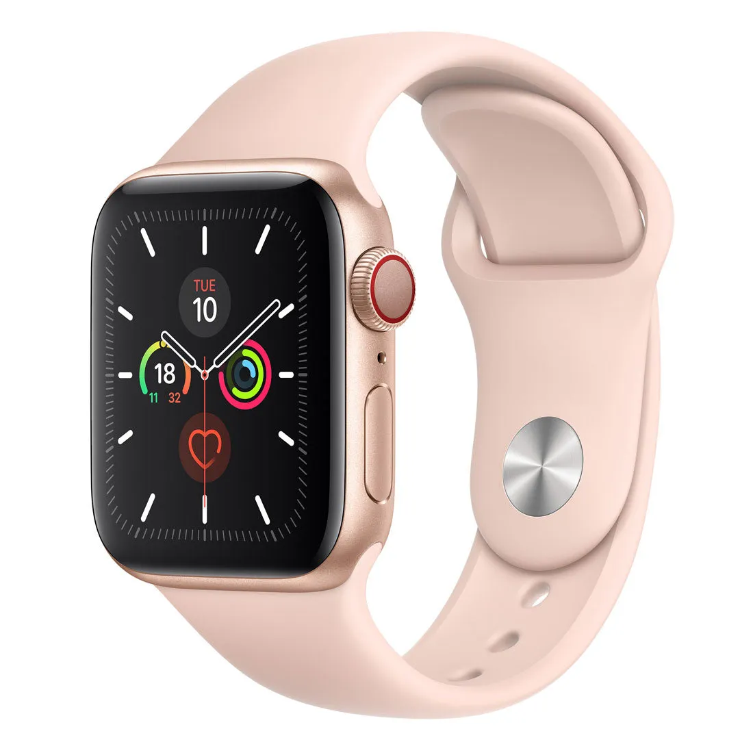 Apple Watch S5 40mm (Cellular) - Gold Al Case w/ Pink Sand Sport Band - Pristine - Refurbished (AU Version)