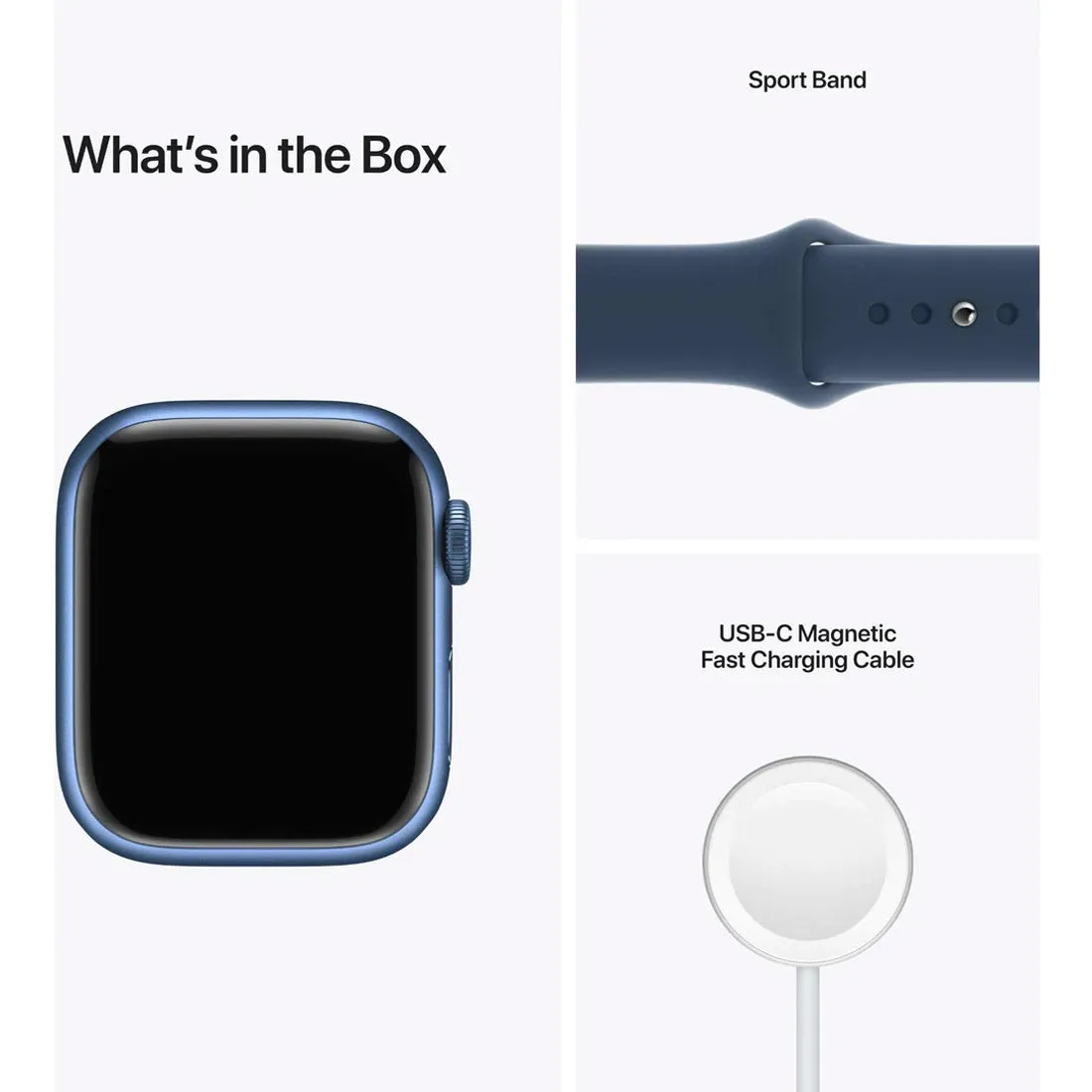 Apple Watch Series 7 41mm Aluminium Case With Sport Band GPS   Cellular - Blue - AU Version