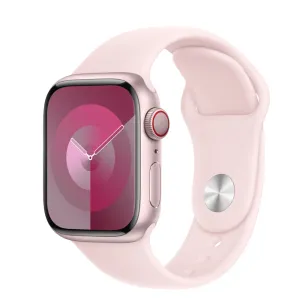 Apple Watch Series 9 41mm GPS   Cellular Pink Aluminium Case with Light Pink Sport Band AU Version ( Box Damage )