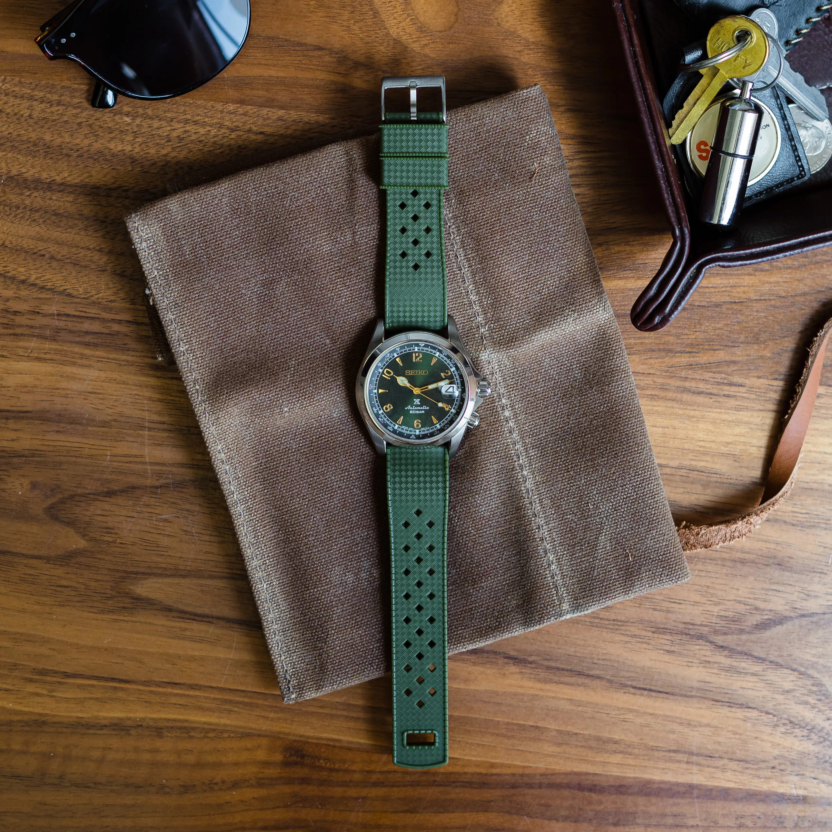 Army Green Tropical Style Watch Band