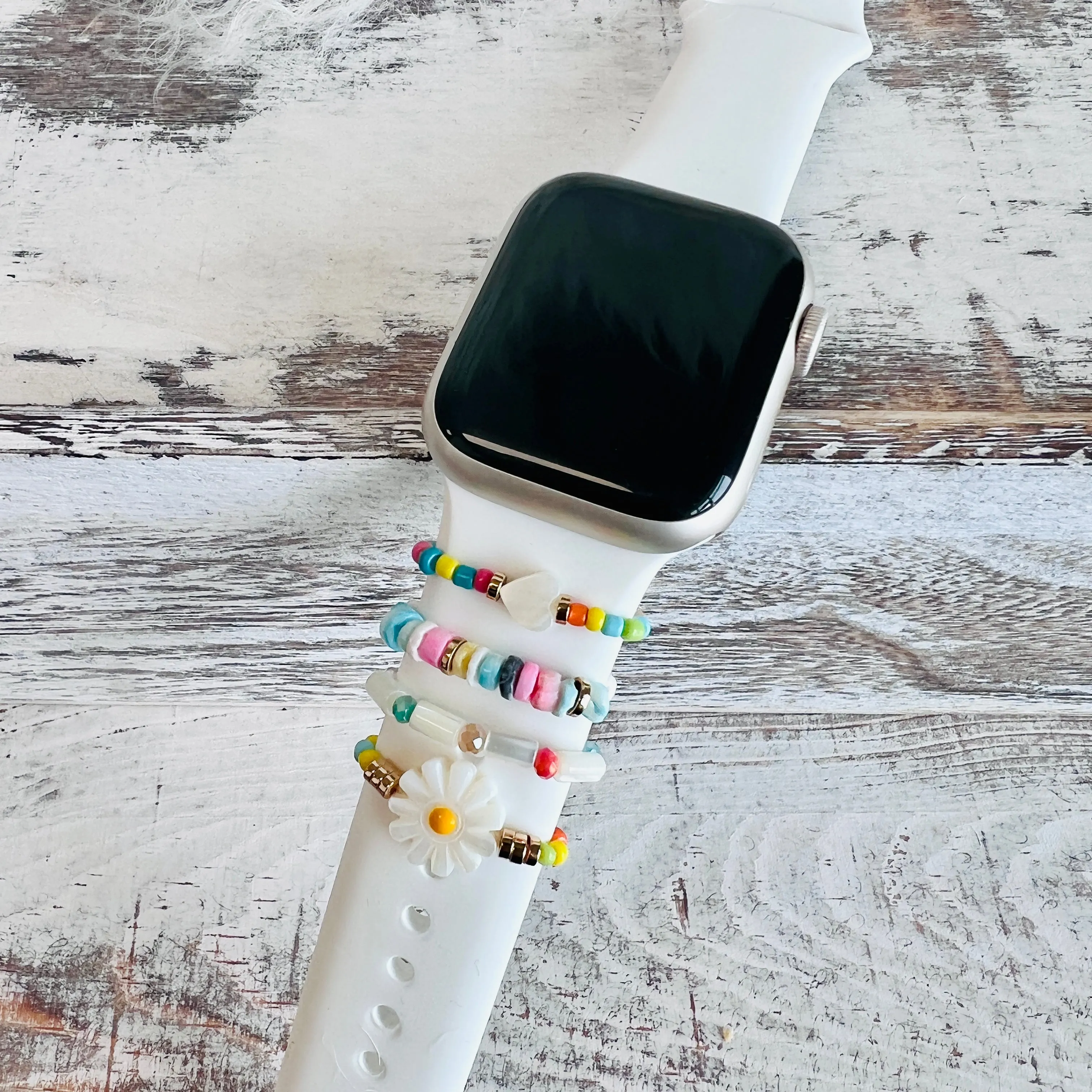 Band Bling 4pc Stack Beaded Daisy Multiple Colors Available