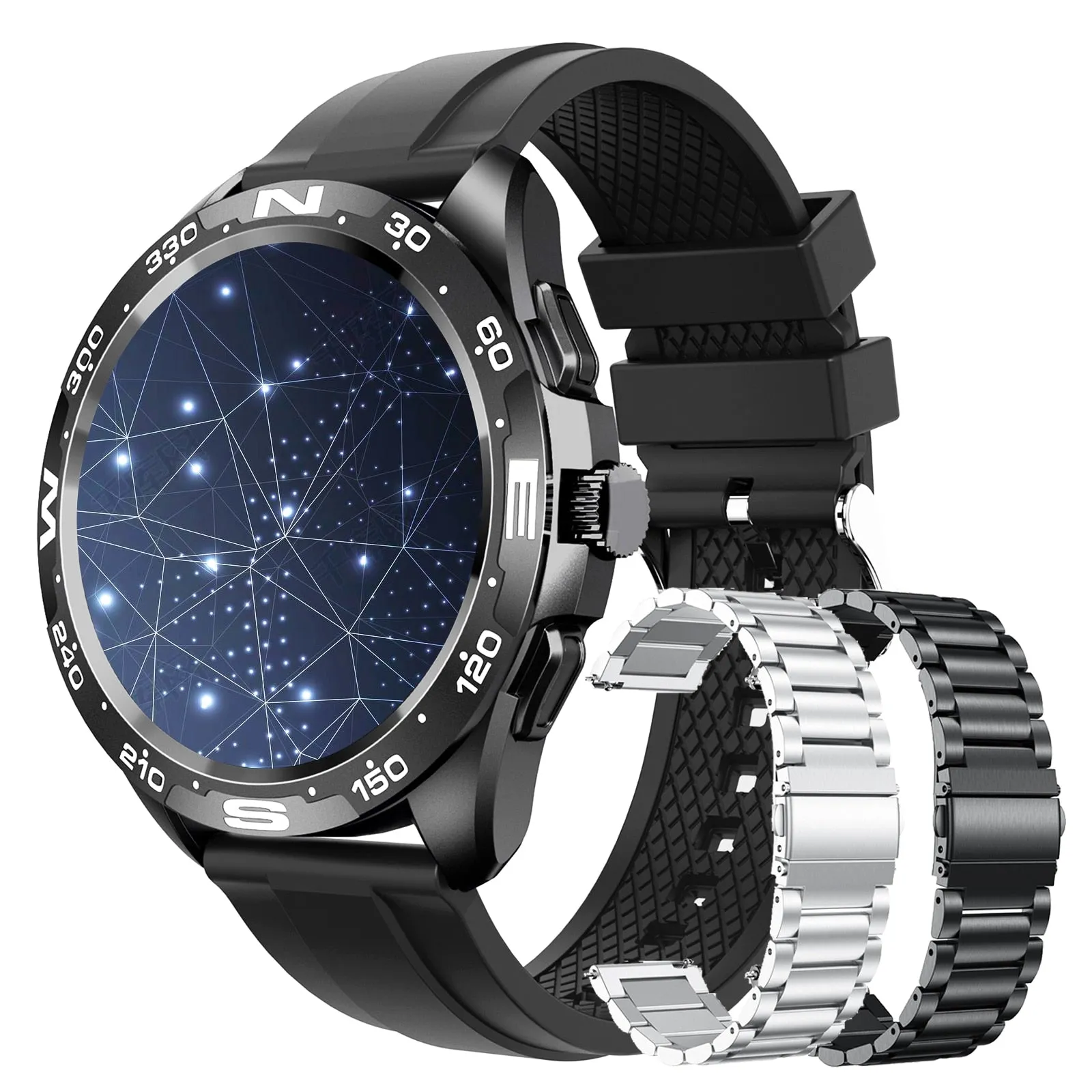 Bluetooth Smart Watch with Titanium Strap for Men