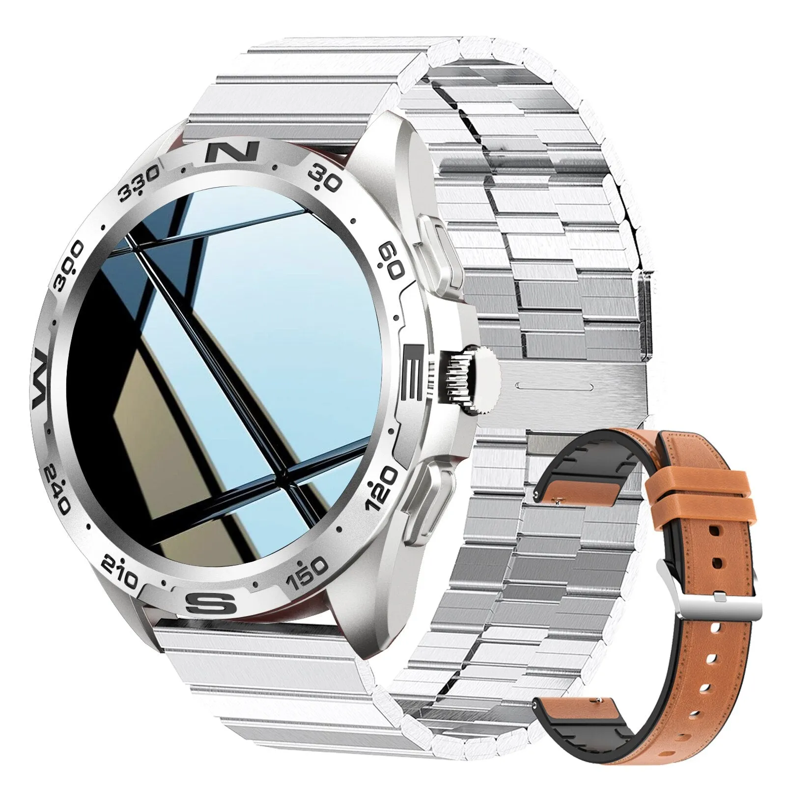 Bluetooth Smart Watch with Titanium Strap for Men