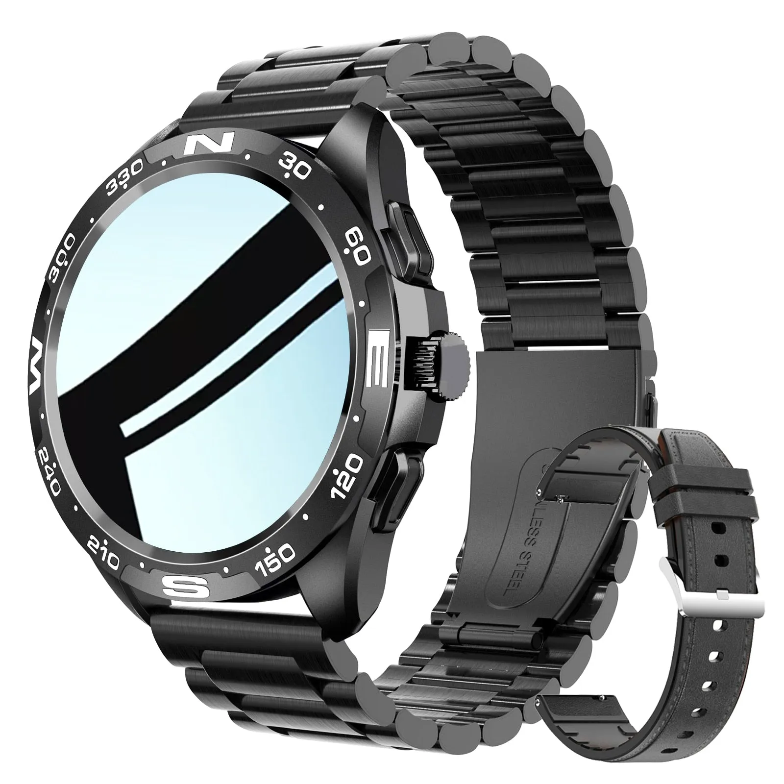 Bluetooth Smart Watch with Titanium Strap for Men